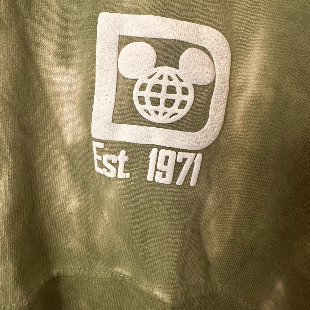 Walt Disney World Parks Spirit Jersey, Long Sleeve Green Tie Dye Size XLarge - Picture 4 of 6